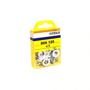 ARANDELA PLANA DIN 125 M8 ZN COD.12508.  CAJA 250 u