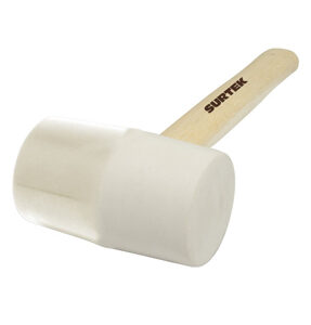 MAZO CON CABEZA DE HULE BLANCO 22 OZ. MANGO DE MADERA 16" Cod. 600B