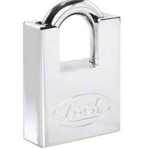 CANDADO DE ACERO ANTIPALANCA, LLAVE DE DISCOS 50MM CROMO SAT