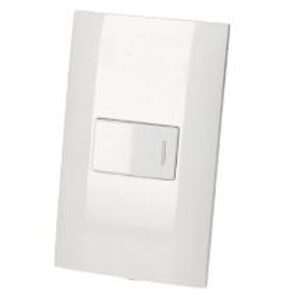 PLACA 1 INTERRUPTOR 1/3, TIPO AMERICANO, COLOR BLANCO