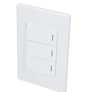 PLACA 3 INTERRUPTOR 1/3, LÍNEA PREMIUM, COLOR BLANCO