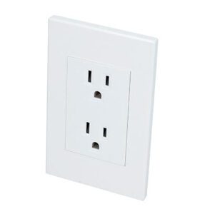 PLACA CON CONTACTO DUPLEX COLOR BLANCO